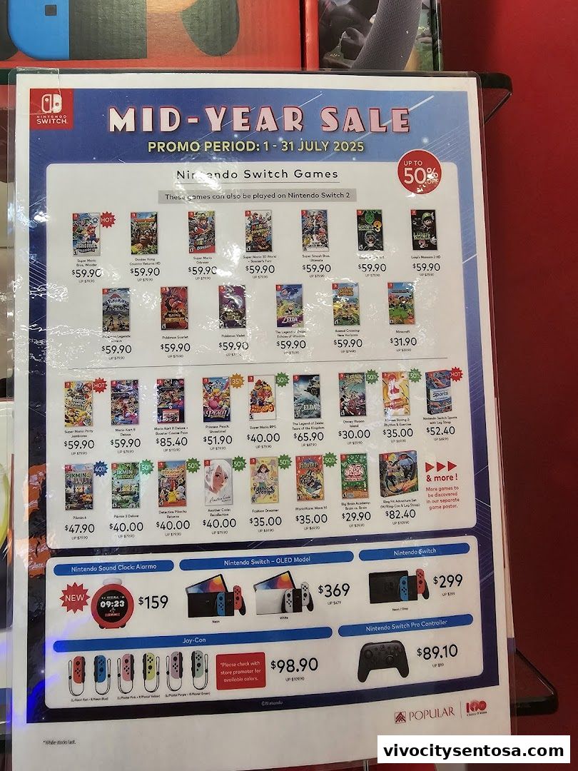 Menu page for POPULAR Bookstore