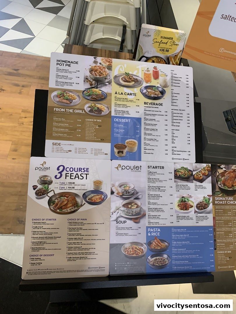 Menu page for Poulet - VivoCity
