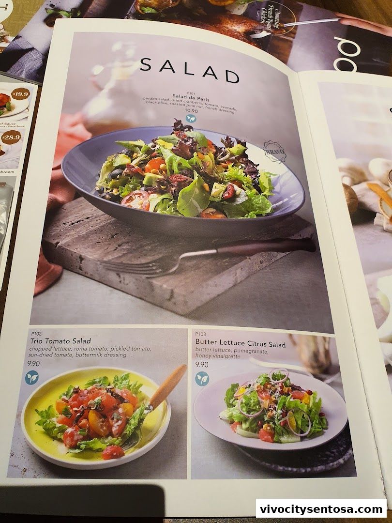 Menu page for Poulet - VivoCity