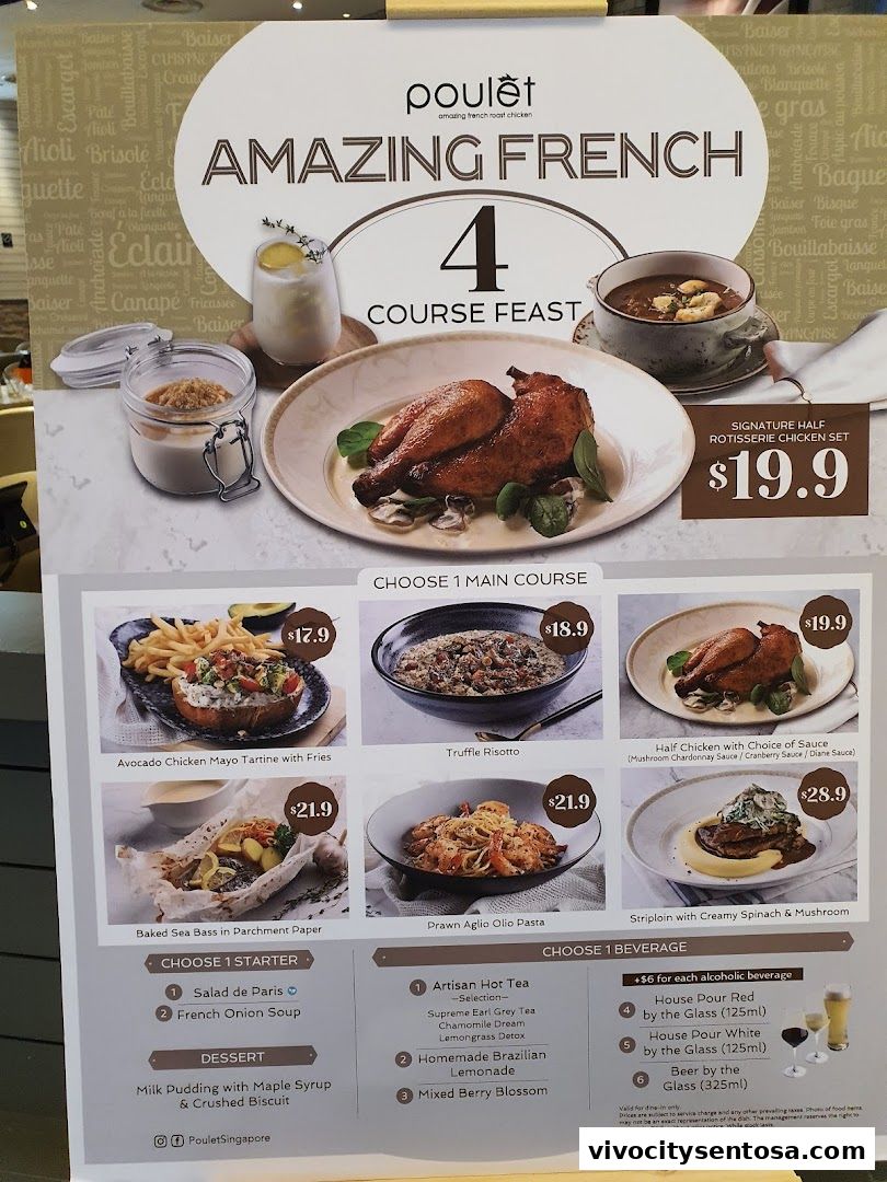Menu page for Poulet - VivoCity