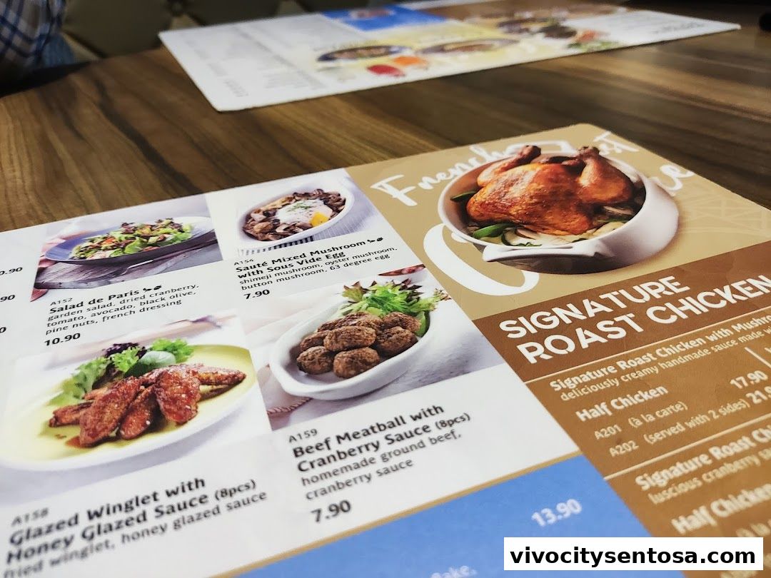 Menu page for Poulet - VivoCity