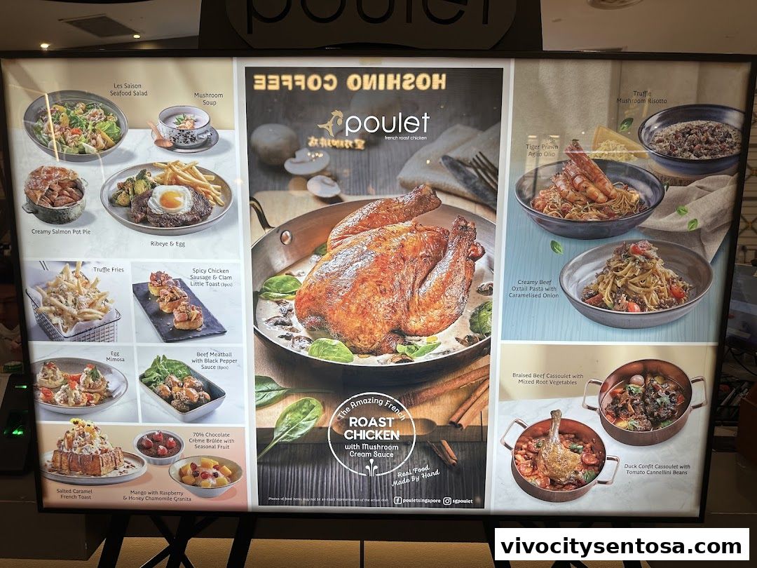 Menu page for Poulet - VivoCity