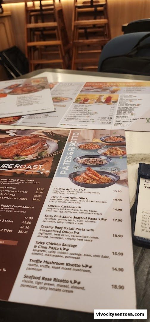Menu page for Poulet - VivoCity
