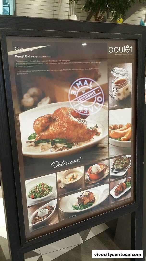 Menu page for Poulet - VivoCity