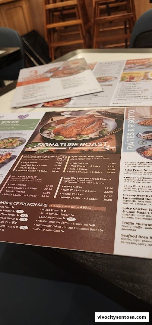 Menu page for Poulet - VivoCity