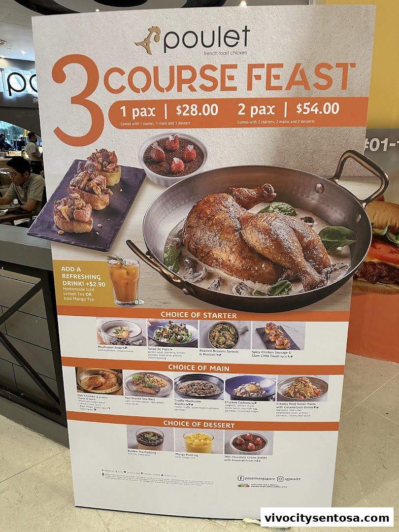 Menu page for Poulet - VivoCity