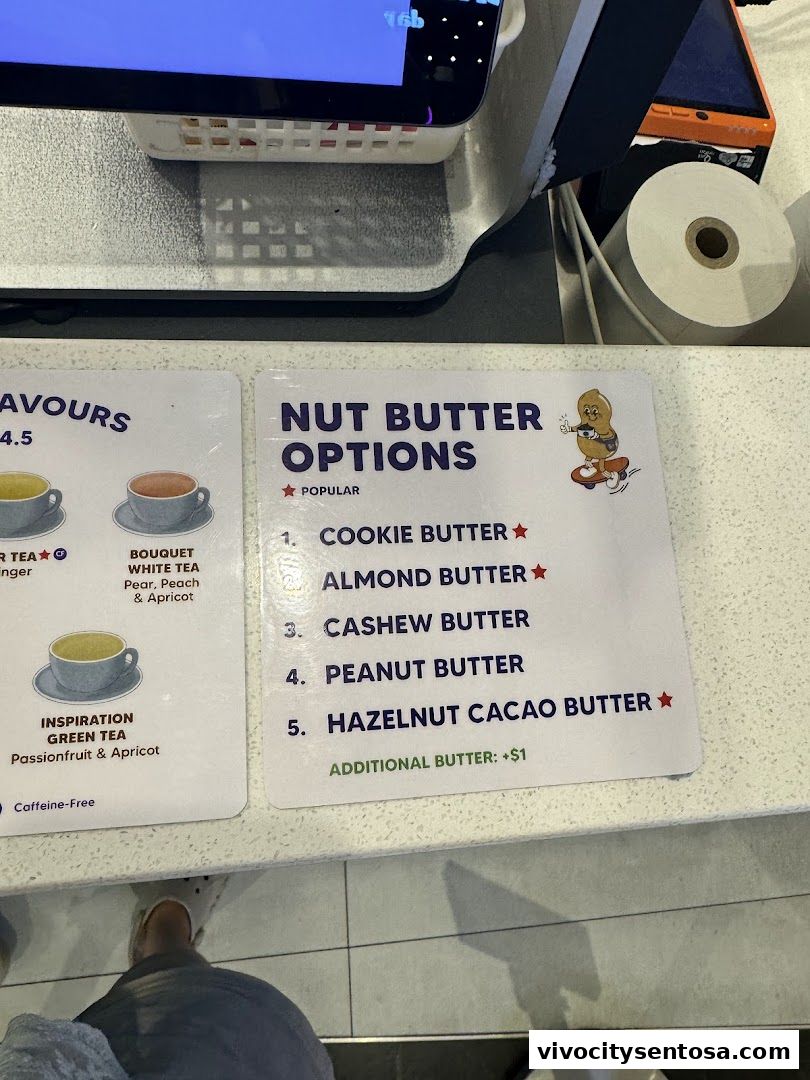 Menu page for Project Açaí VivoCity