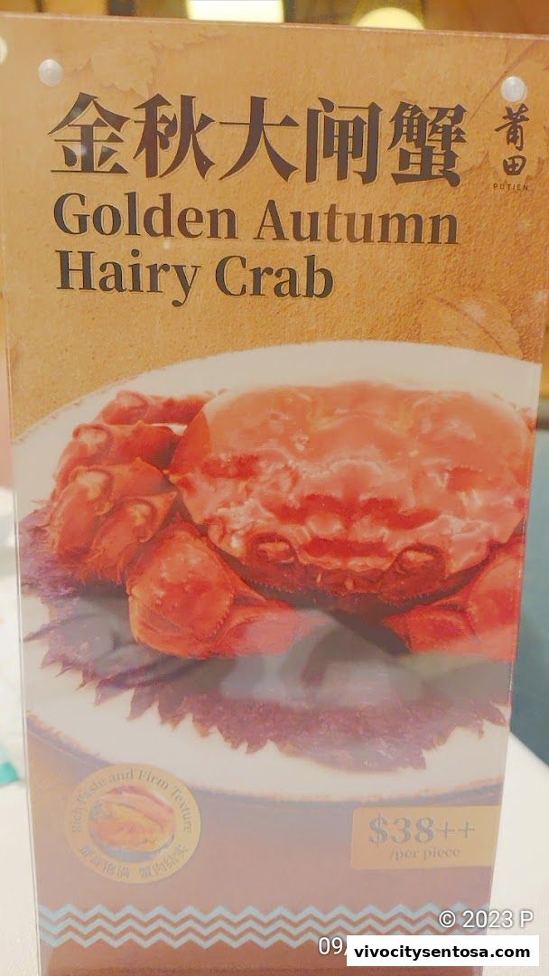 Menu page for PUTIEN VivoCity