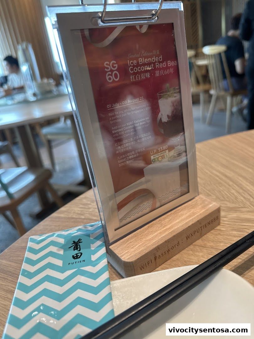 Menu page for PUTIEN VivoCity
