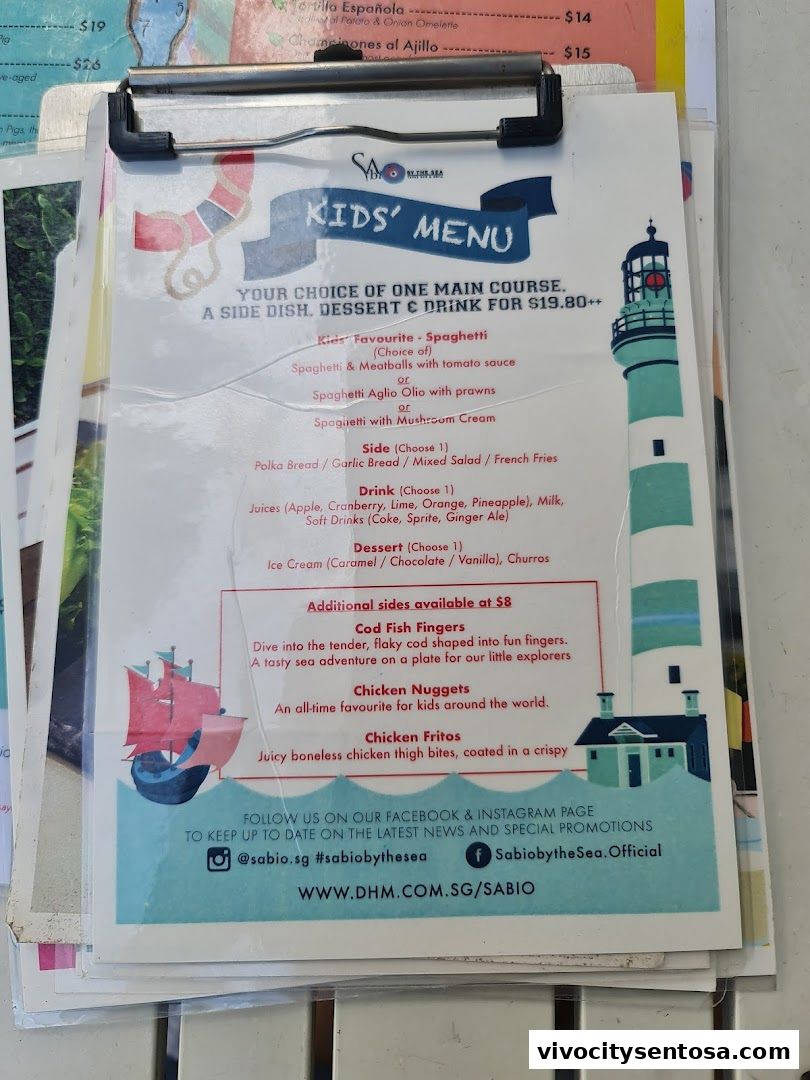 Menu page for Quayside Isle