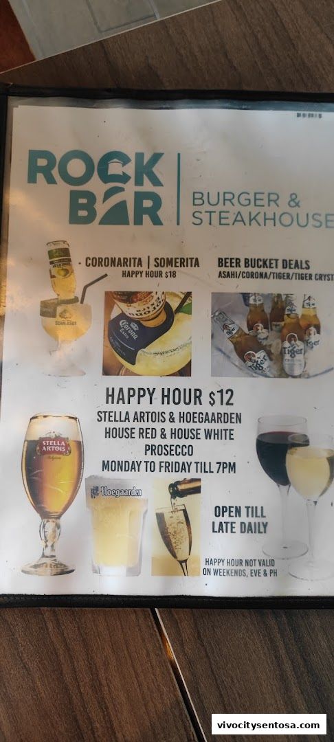 Menu page for Rock Bar Burger  Steakhouse