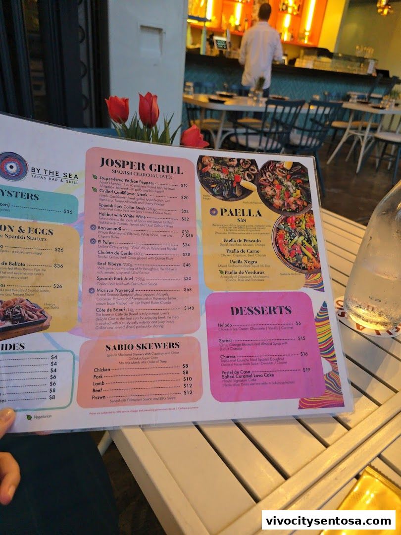 Menu page for Sabio by the Sea, Tapas Bar  Grill