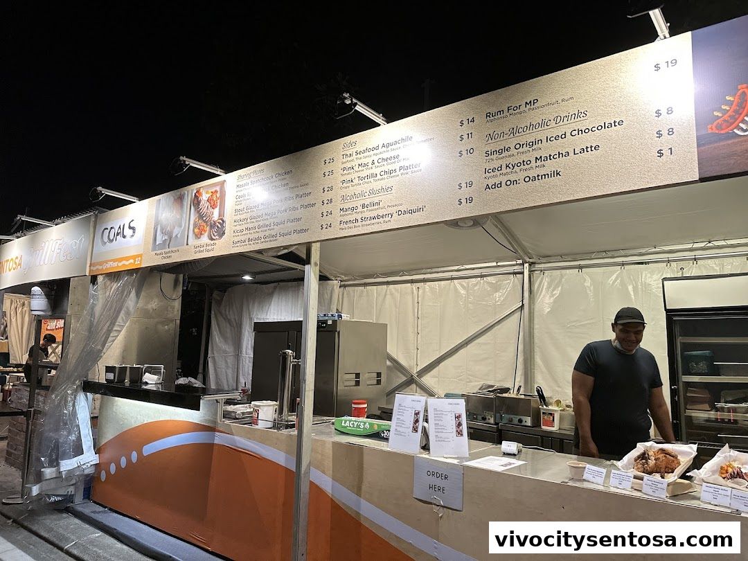 Menu page for Sentosa GrillFest