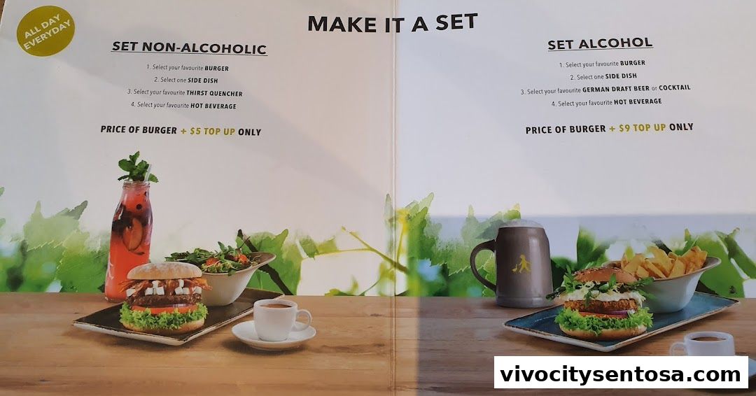 Menu page for SERVUS German Burger Grill  VIVOCITY