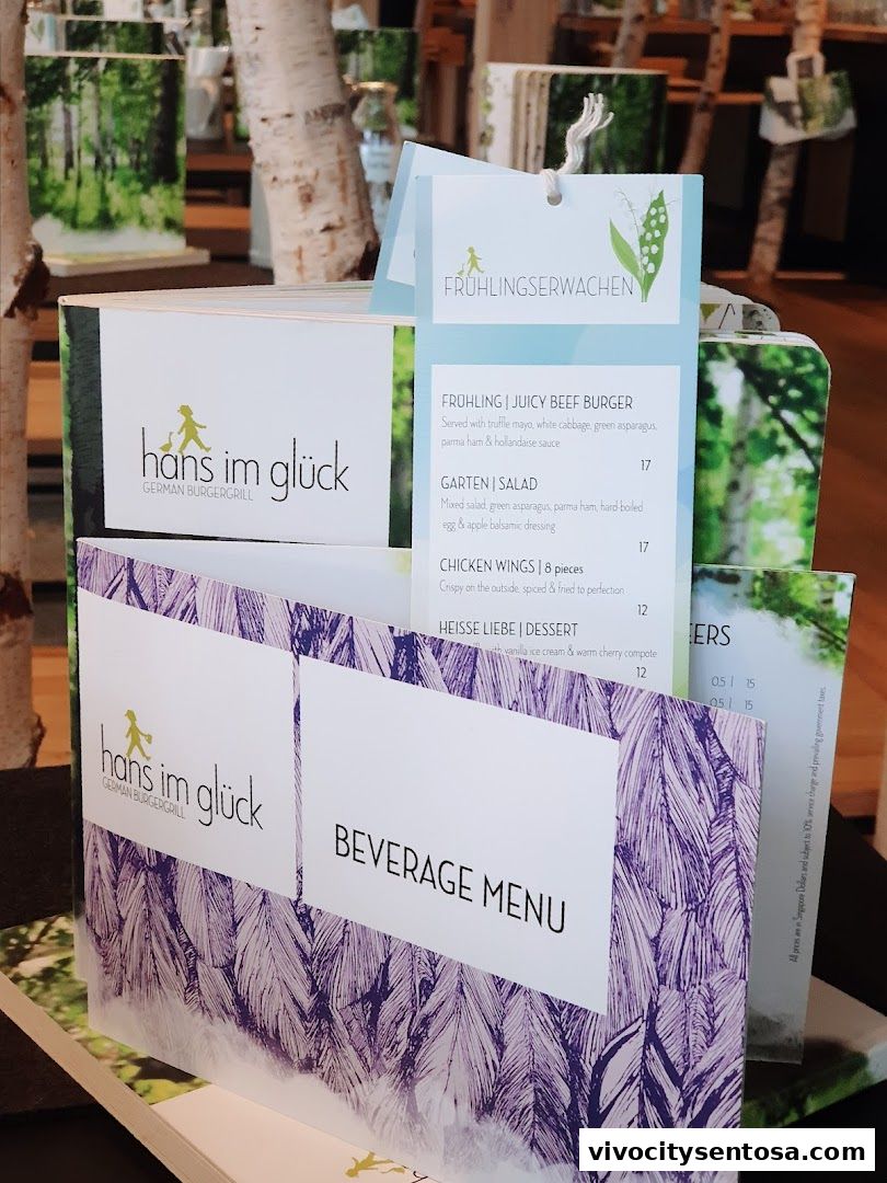Menu page for SERVUS German Burger Grill  VIVOCITY