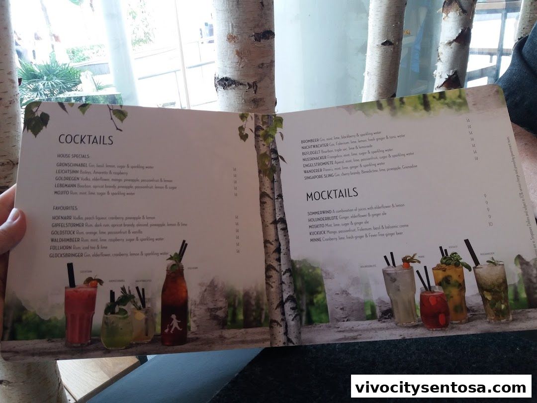 Menu page for SERVUS German Burger Grill  VIVOCITY