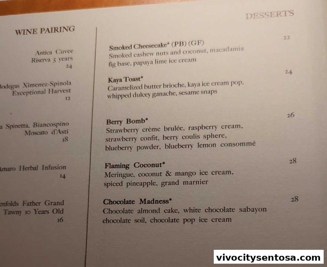 Menu page for SKIRT Restaurant