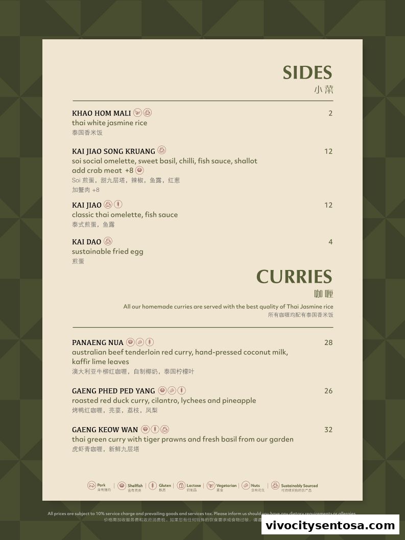 Menu page for Soi Social