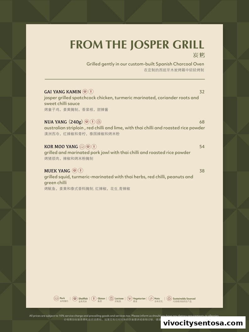 Menu page for Soi Social