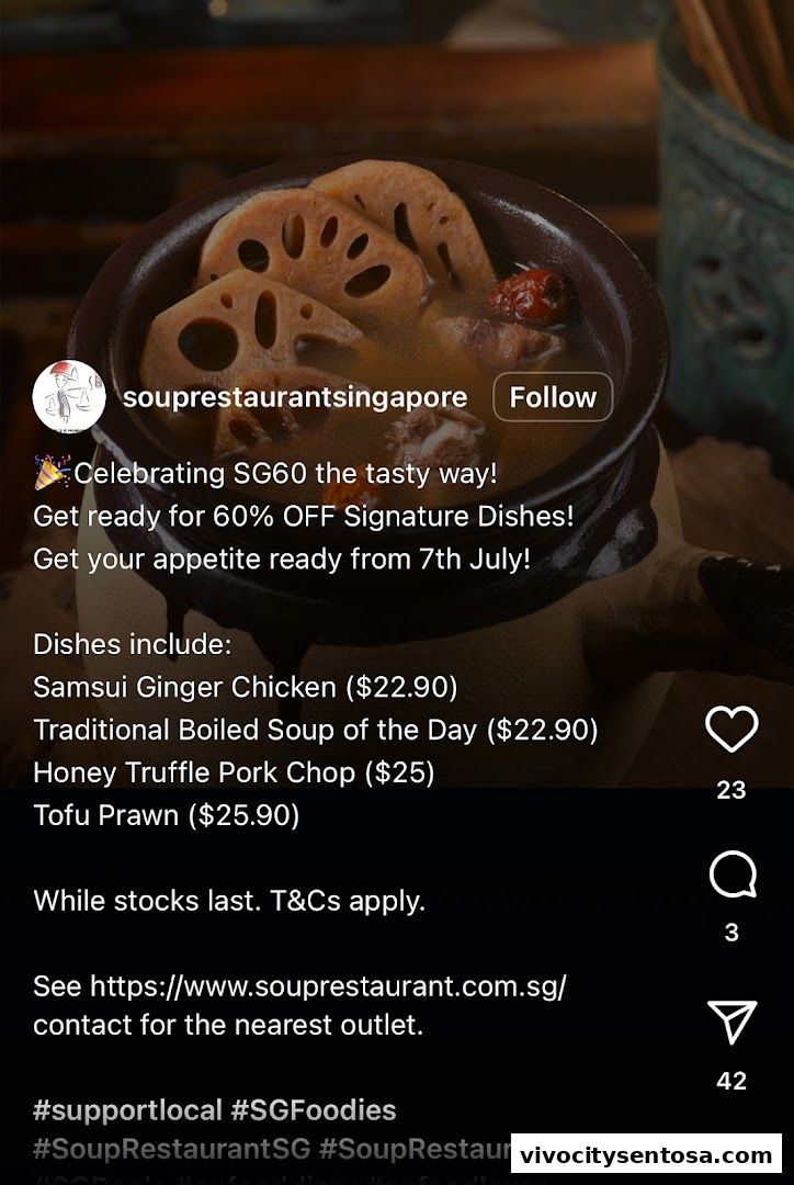 Soup Restaurant 三盅两件 - VivoCity