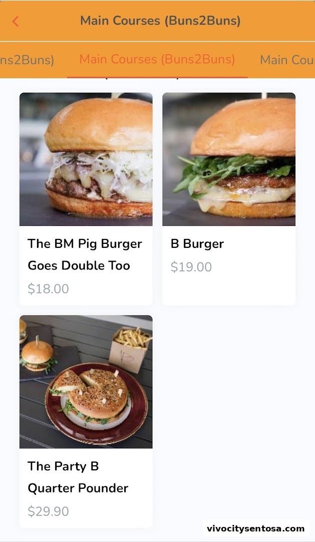 Menu page for Southside Interim Market Replaced By Market Hall Sentosa