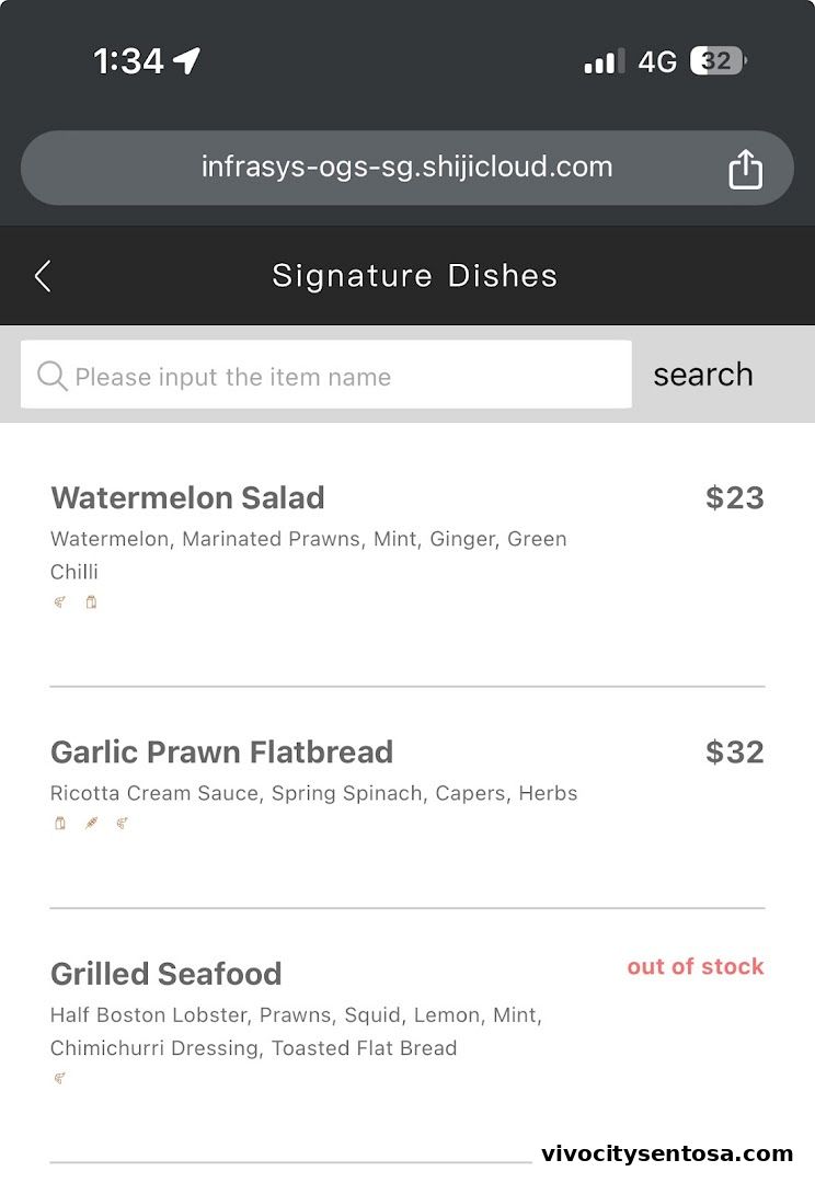 Menu page for Splash Tribe