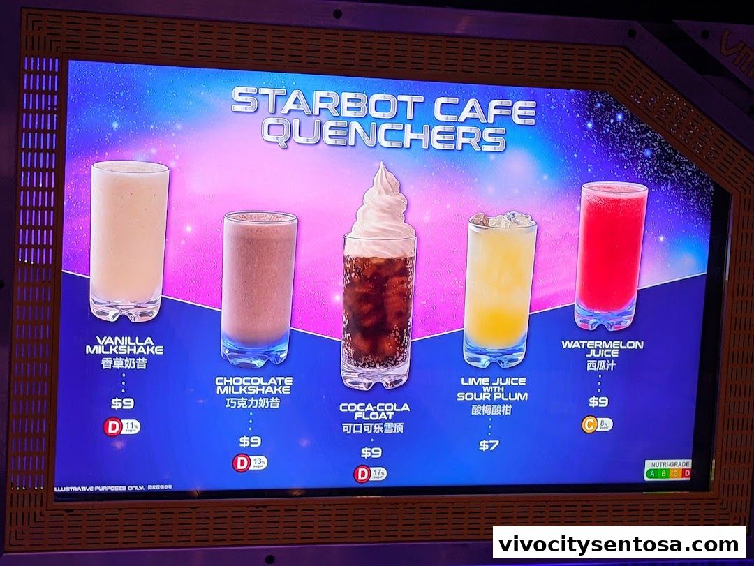 Menu page for Starbot Café