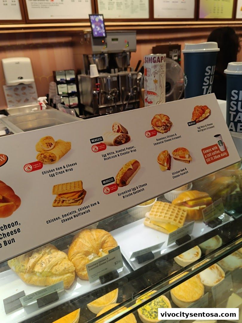 Menu page for Starbucks Universal Studios Singapore