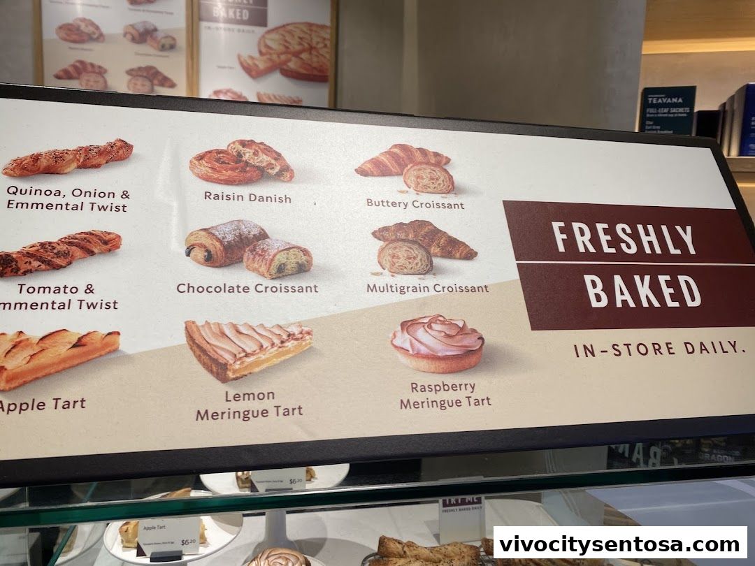Menu page for Starbucks VivoCity