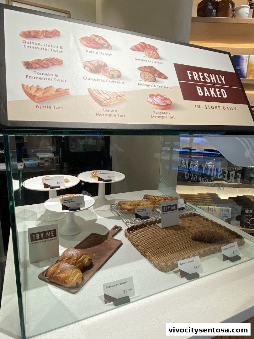 Menu page for Starbucks VivoCity