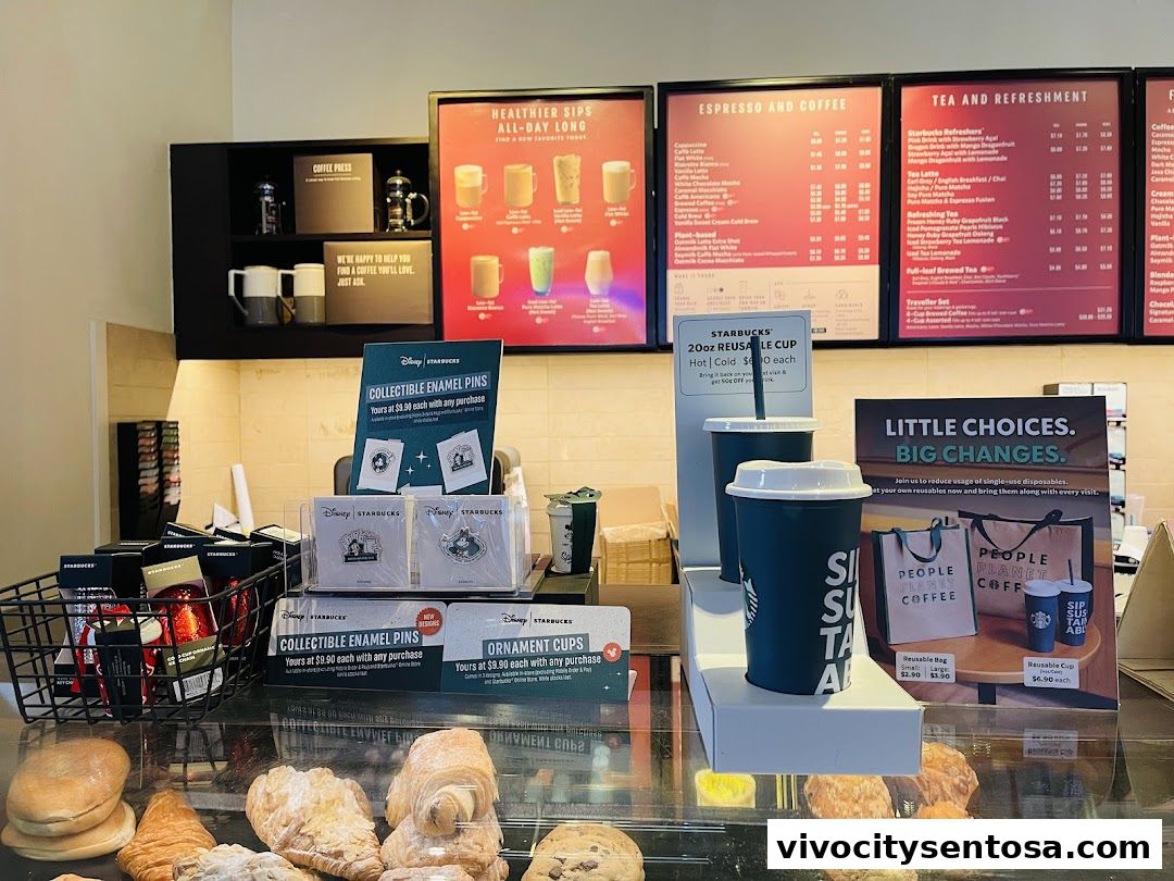 Menu page for Starbucks VivoCity