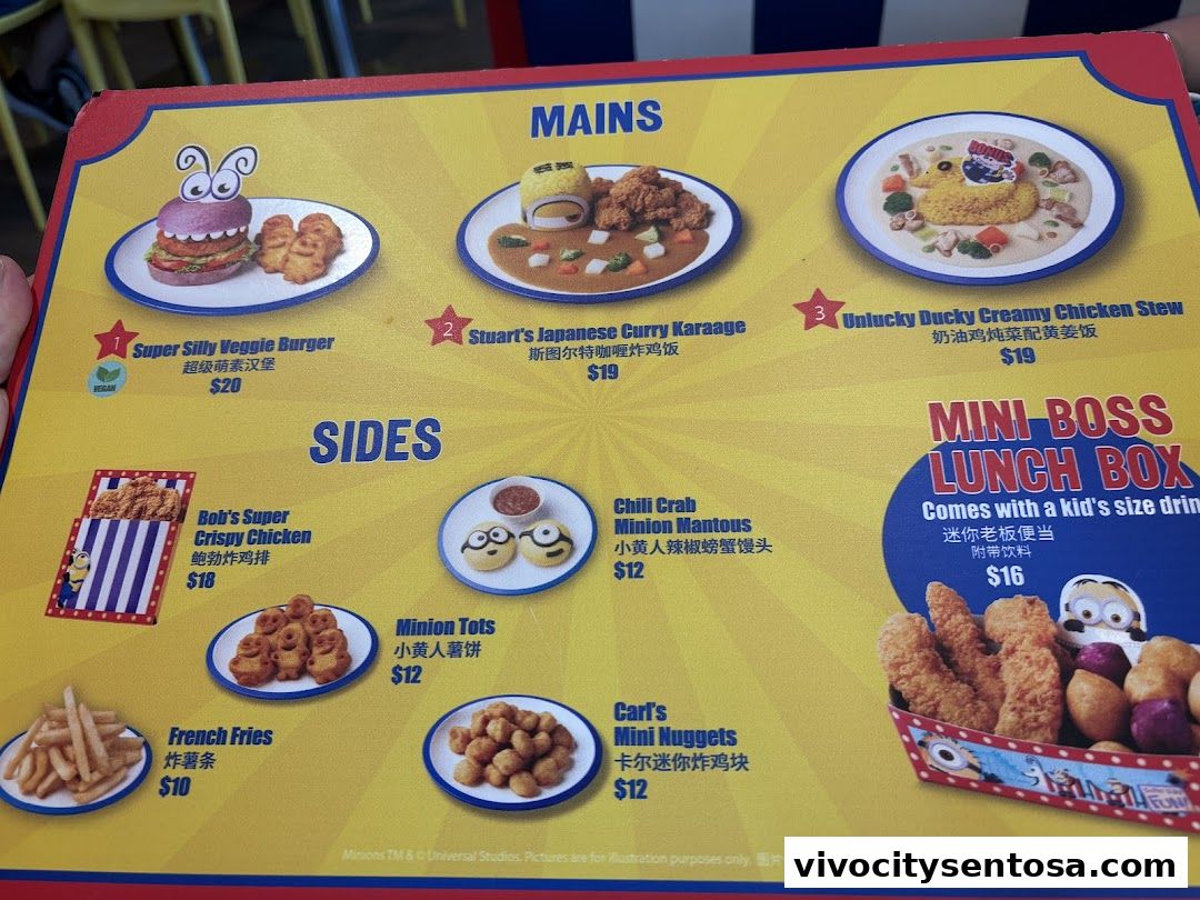 Menu page for Super Hungry Food Stand