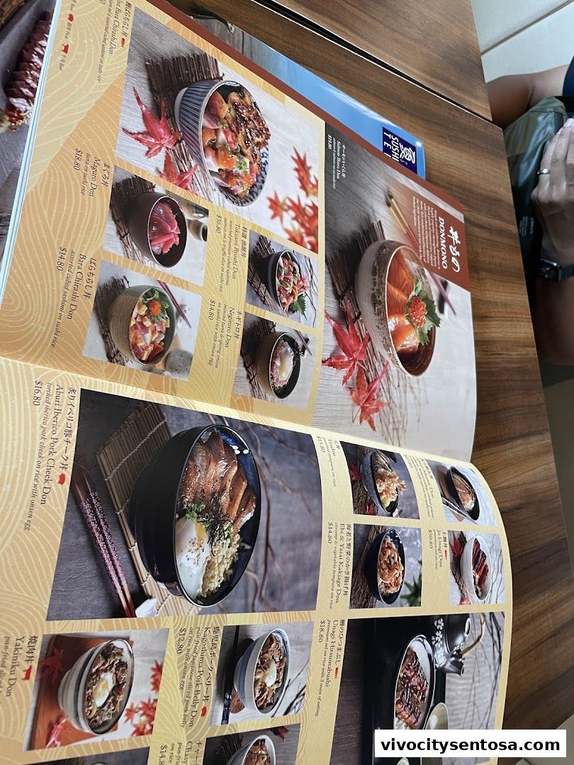 Menu page for SUSHI TEI