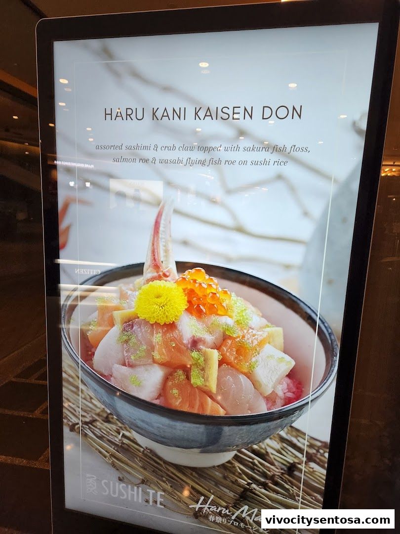 Menu page for SUSHI TEI