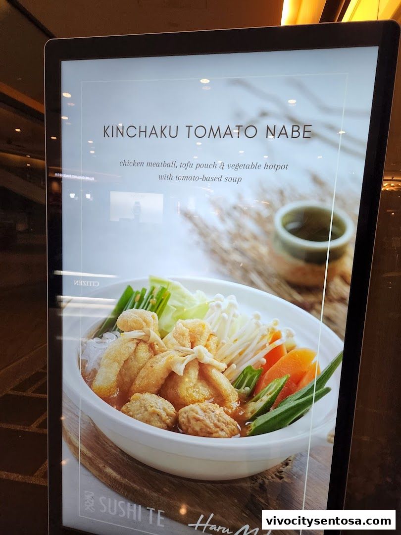 Menu page for SUSHI TEI