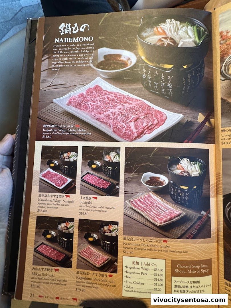 Menu page for SUSHI TEI