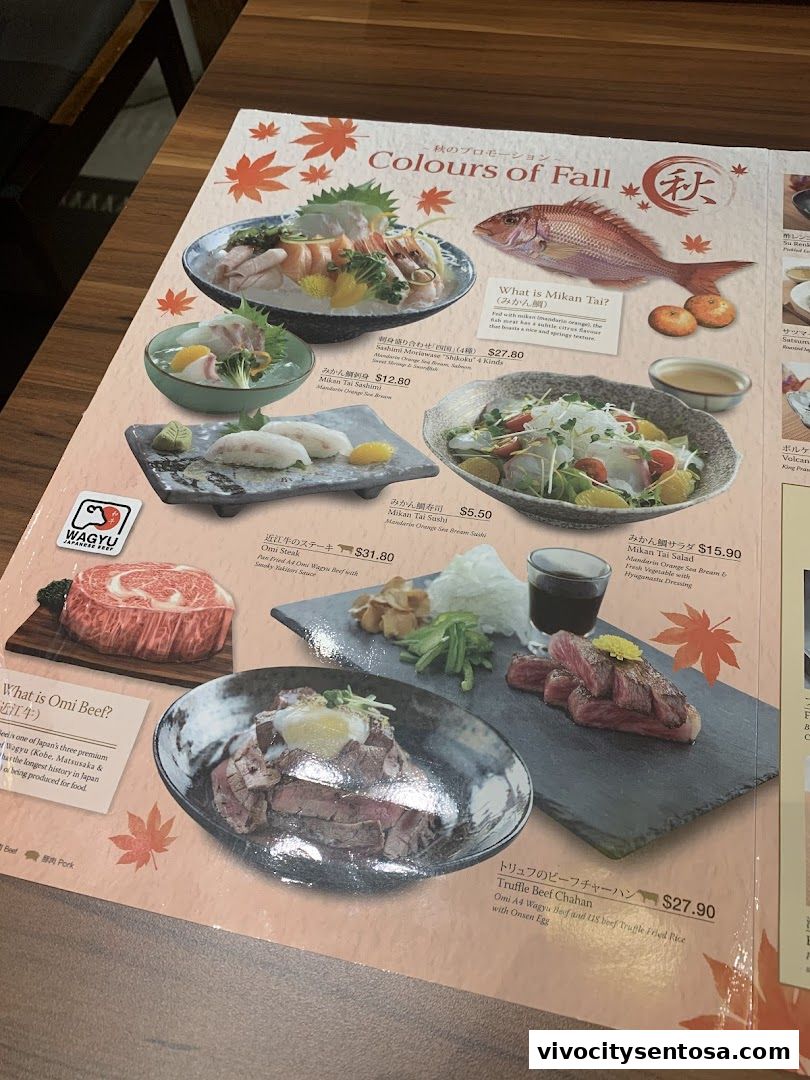 Menu page for SUSHI TEI