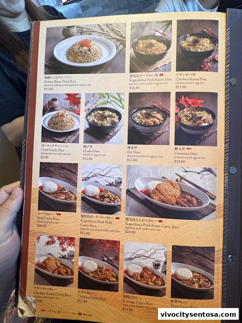 Menu page for SUSHI TEI