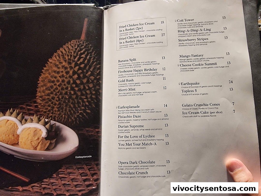 Menu page for Swensens Unlimited  VivoCity