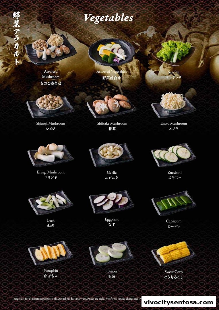 Menu page for Tajimaya Yakiniku  VivoCity