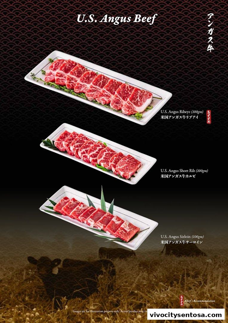 Menu page for Tajimaya Yakiniku  VivoCity