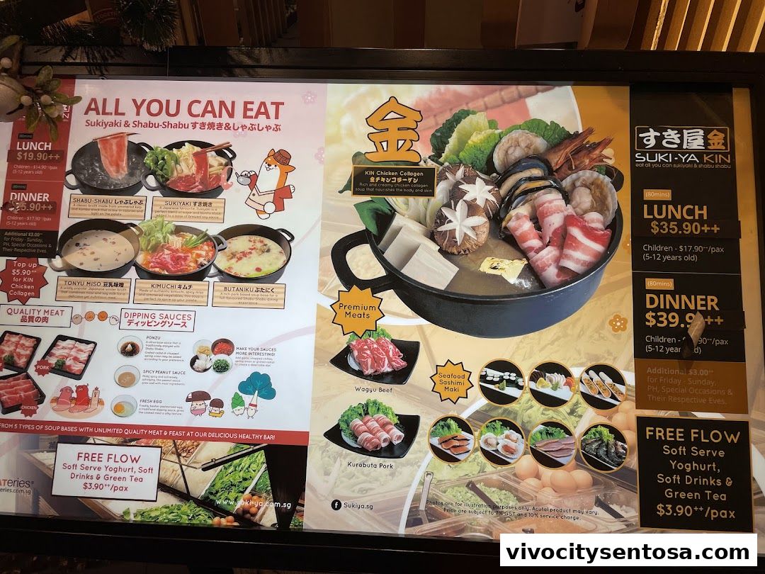 Menu page for Tajimaya Yakiniku  VivoCity