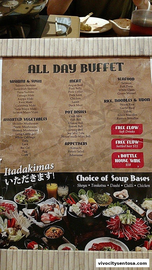 Menu page for Tajimaya Yakiniku  VivoCity