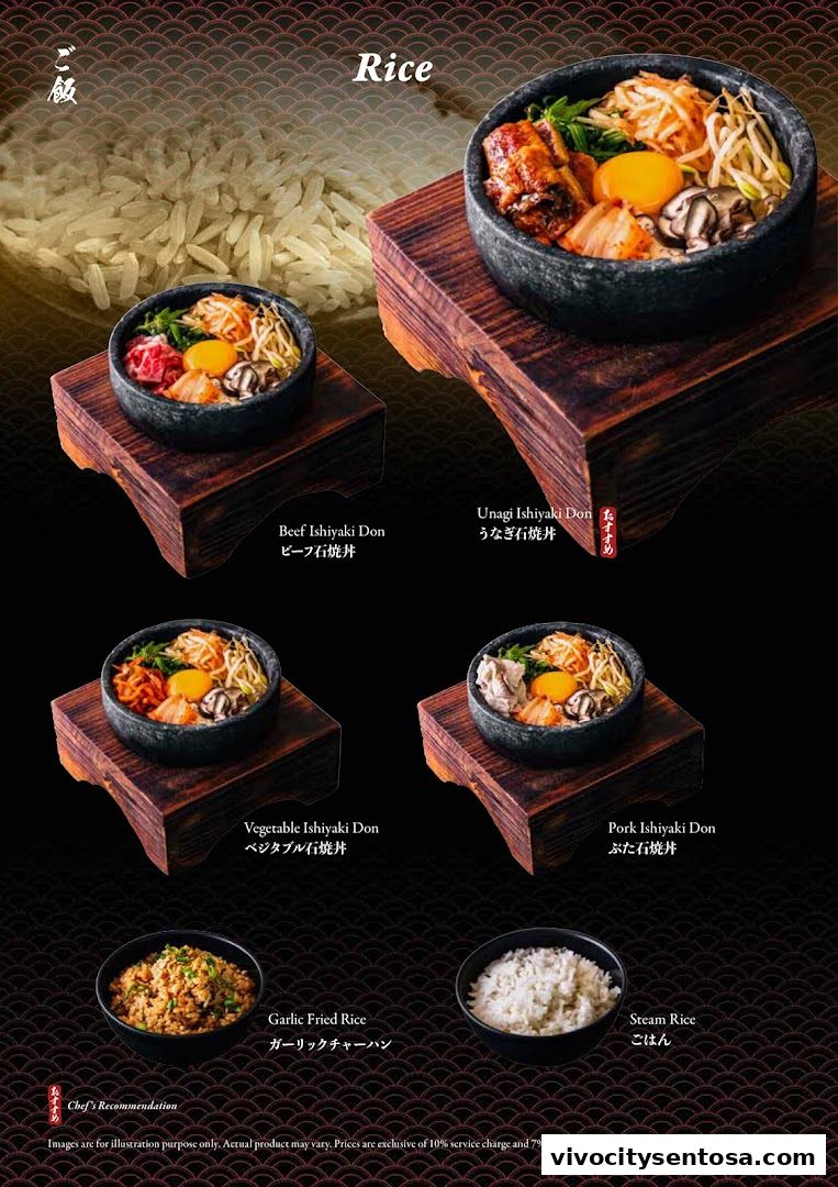 Menu page for Tajimaya Yakiniku  VivoCity