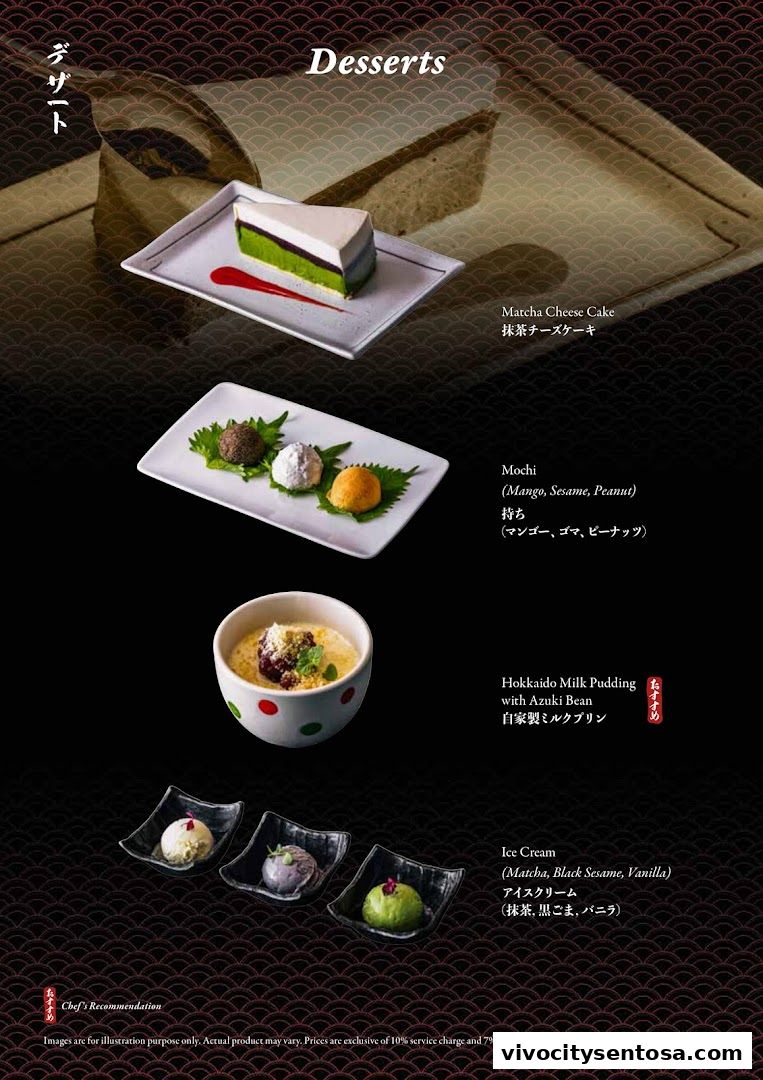 Menu page for Tajimaya Yakiniku  VivoCity