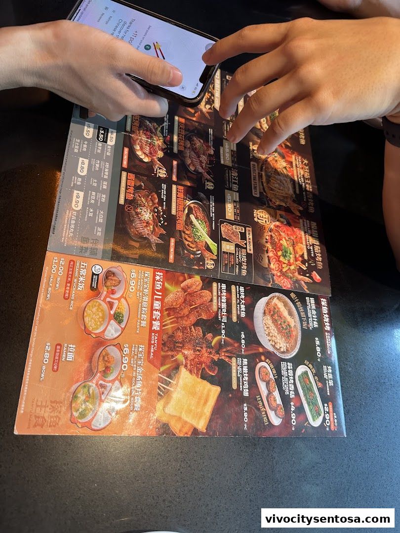 Menu page for 探鱼烤鱼 - TANYU VivoCity