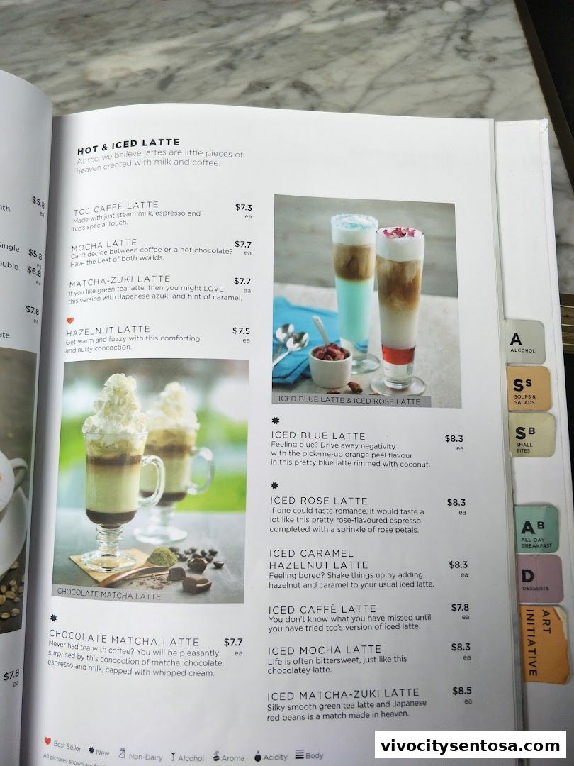Menu page for tcc - The Connoisseur Concerto  VivoCity