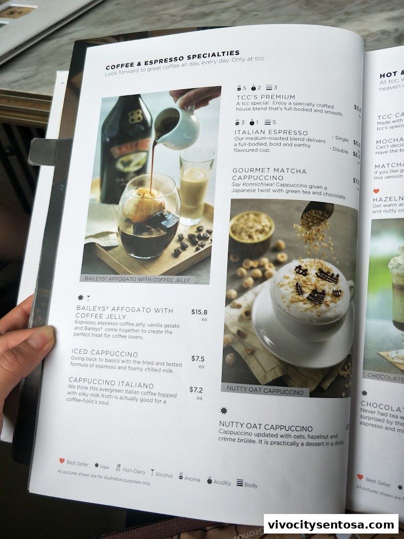 Menu page for tcc - The Connoisseur Concerto  VivoCity