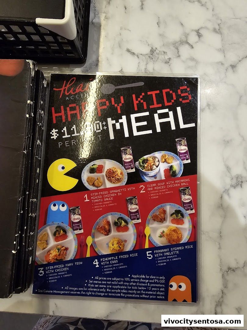 Menu page for Thai Accent