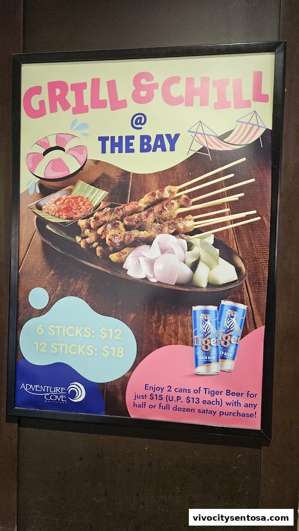 Menu page for The Bay Restaurant